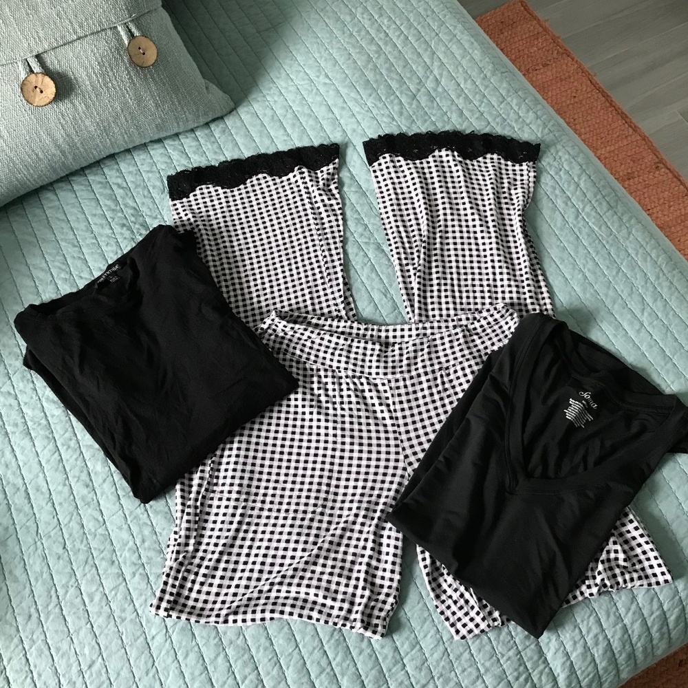 Soma 3pce Black Check PJ Set